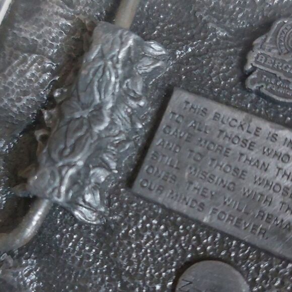 Vintage Bergamot POW-MIA You Are Not Forgotten Veterans Memorial Belt Buckle - Picture 4 of 7